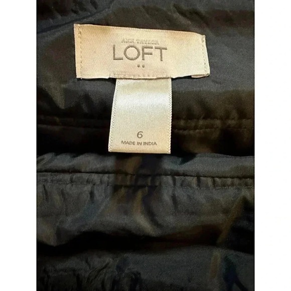 LOFT Ann Taylor Tweed Plaid Skirt women's size 6 black and beige - Picture 7 of 10